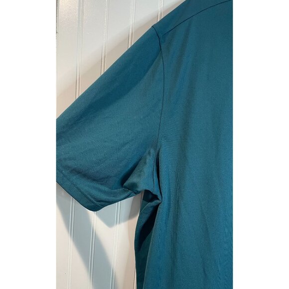 Greg Norman Tasso Elba 2XB Teal Polo Shirt Play Dry100%Polyester Short Sleeve Me - Picture 6 of 10